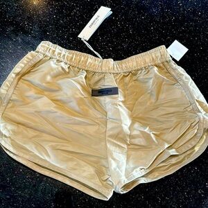 NWT Essentials fear of god khaki colored tan sport shorts